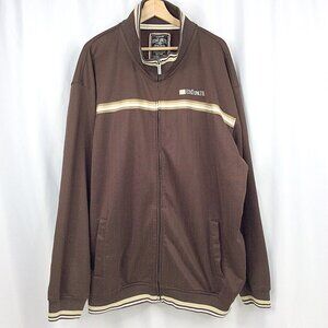 Ecko Unltd. by Marc Ecko Track Jacket Men's Size 3XL Brown Full Zip